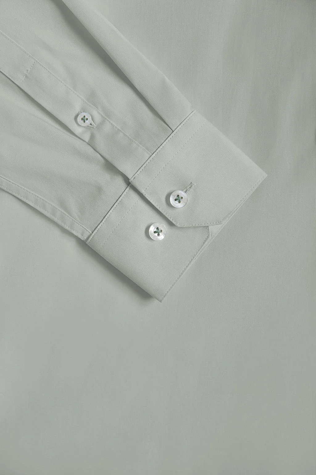 Camisa Slim de popelín verde jade con logo Rigby Go - Image 9