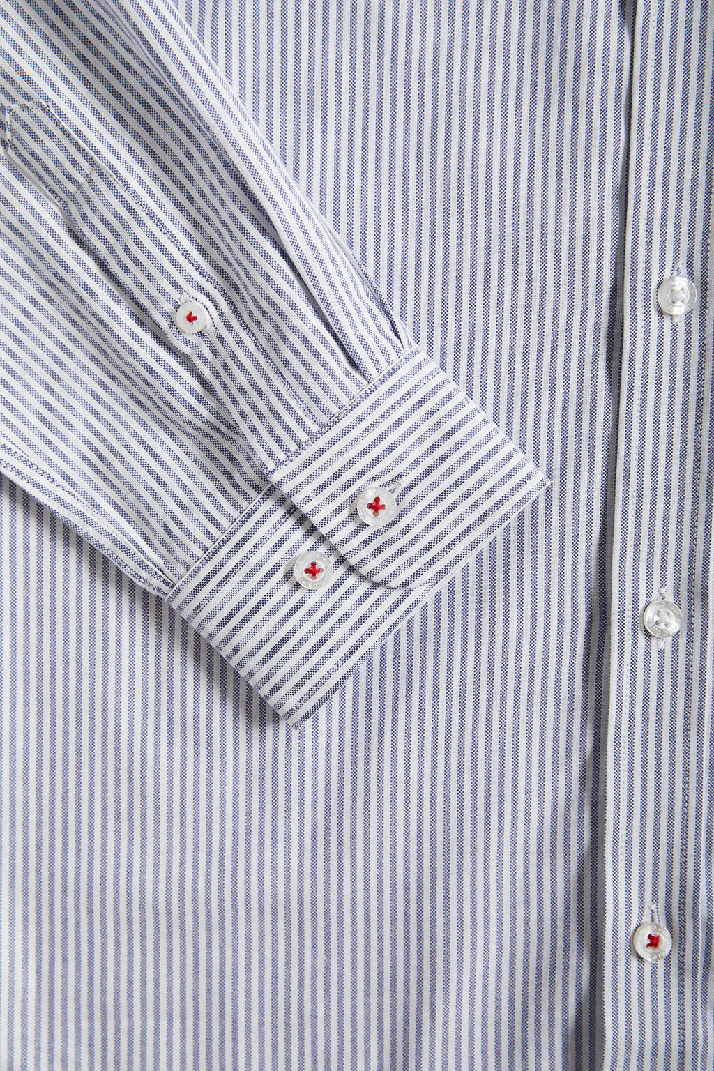Camisa Oxford de rayas azul marino con logo Rigby Go - Image 8