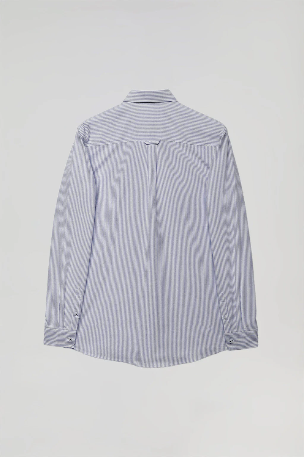Camisa Oxford de rayas azul marino con logo Rigby Go - Image 9