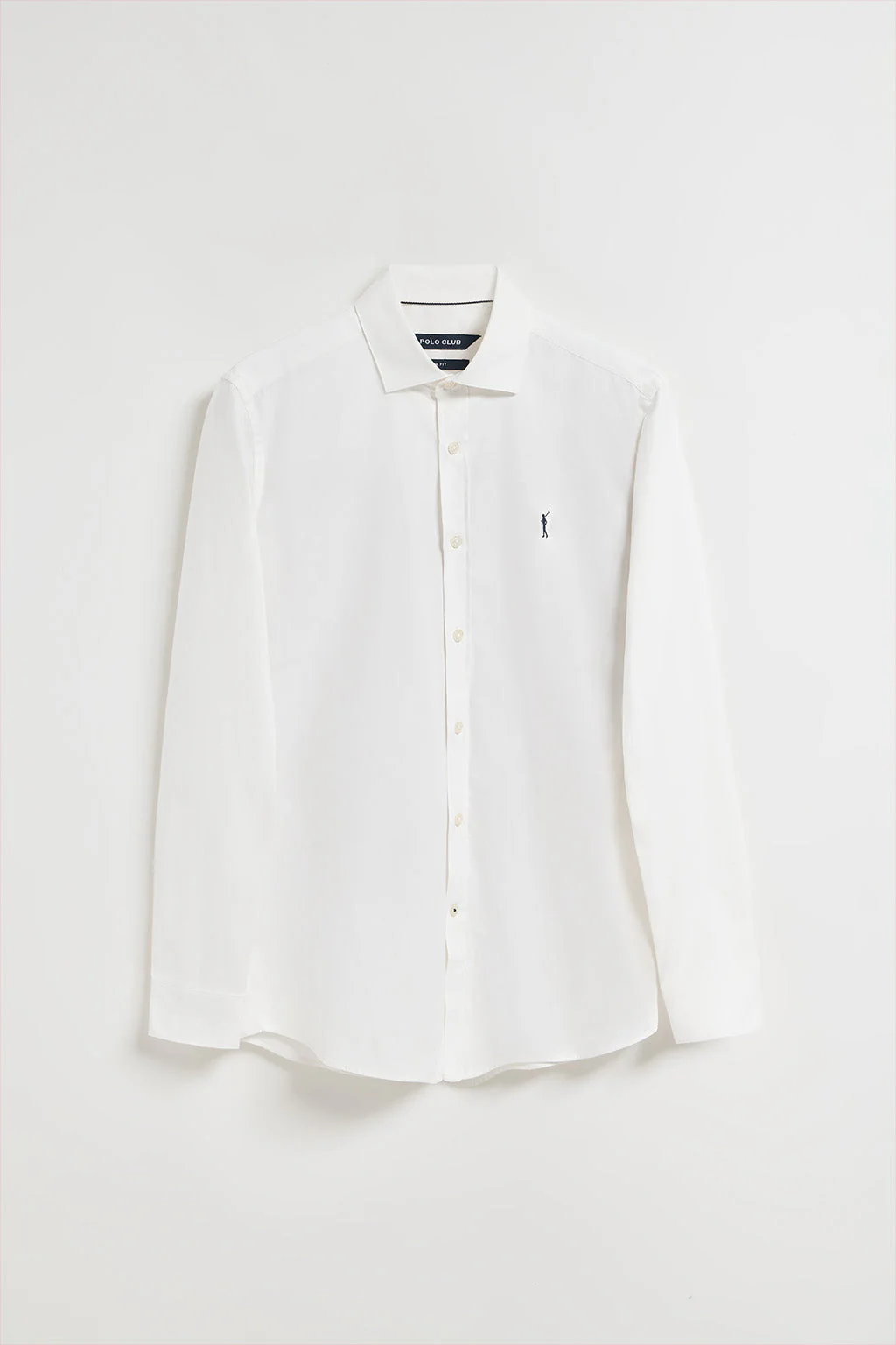 Camisa slim de popelín blanca con logo bordado Rigby Go - Image 5