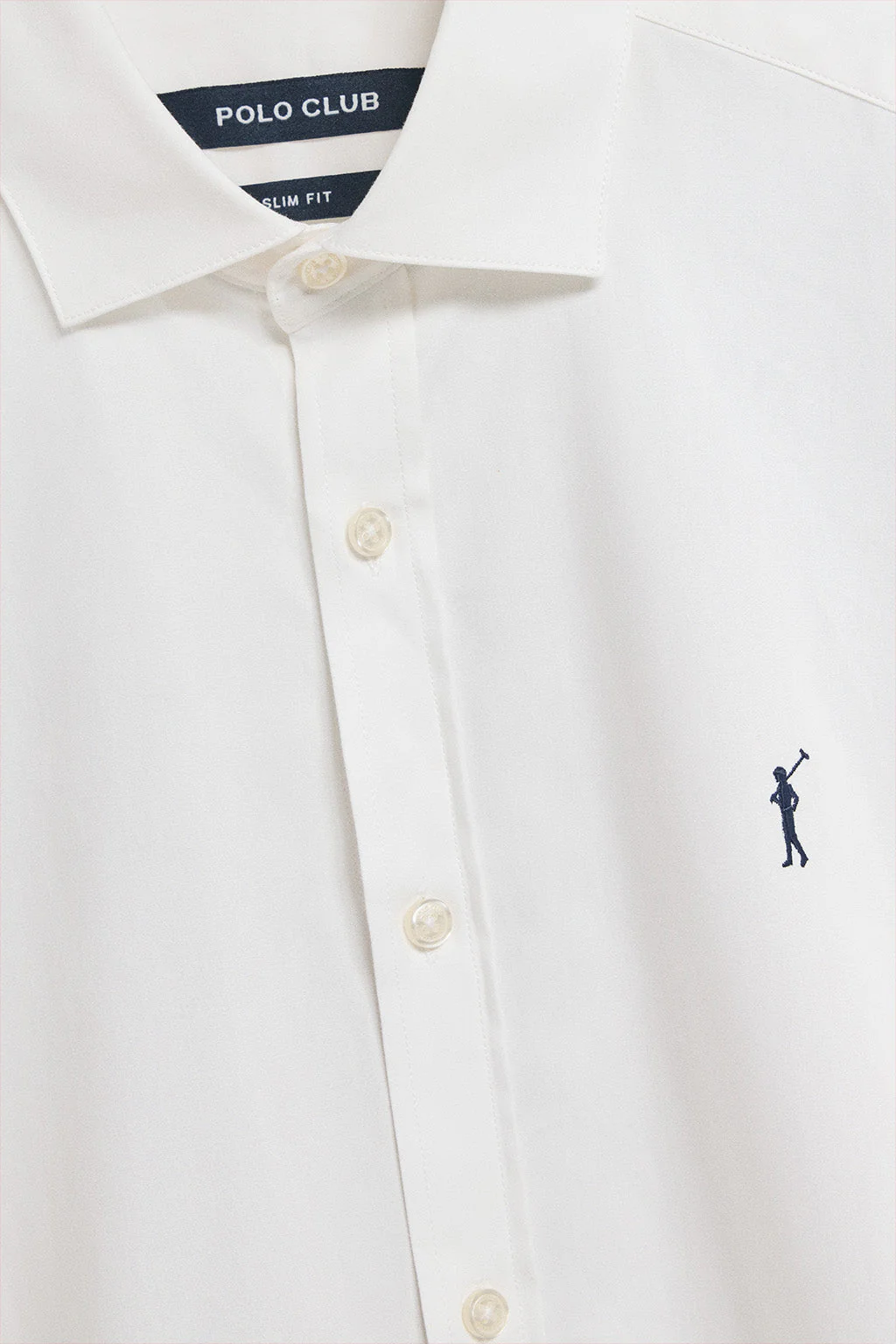 Camisa slim de popelín blanca con logo bordado Rigby Go - Image 6