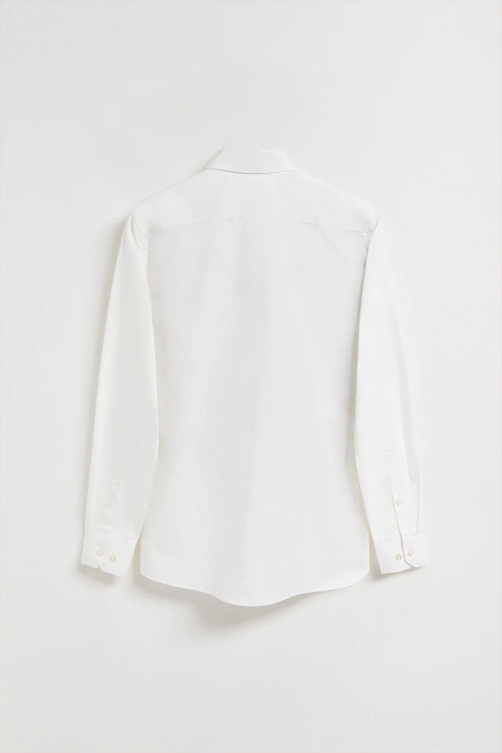 Camisa slim de popelín blanca con logo bordado Rigby Go - Image 8