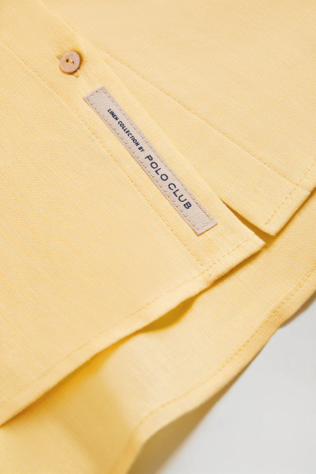 Camisa de lino amarillo empolvado con detalle bordado Rigby Go - Image 10