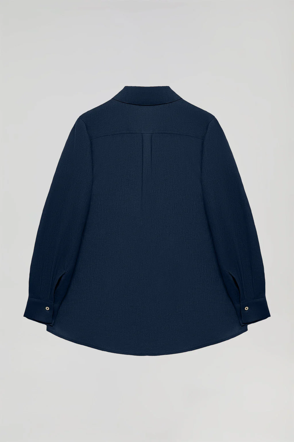 Camisa de lino azul marino con detalle bordado Rigby Go - Image 10
