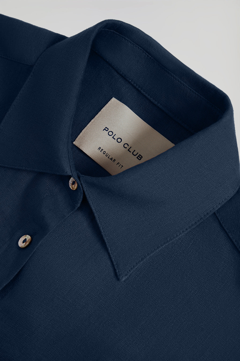Camisa de lino azul marino con detalle bordado Rigby Go - Image 6