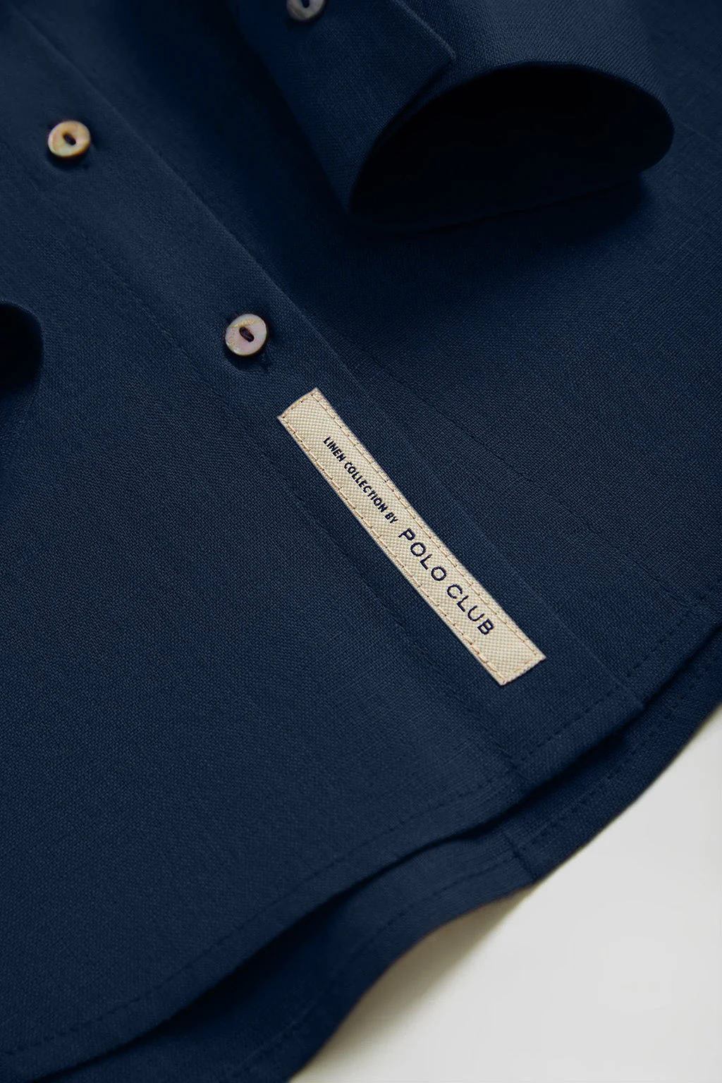 Camisa de lino azul marino con detalle bordado Rigby Go - Image 9