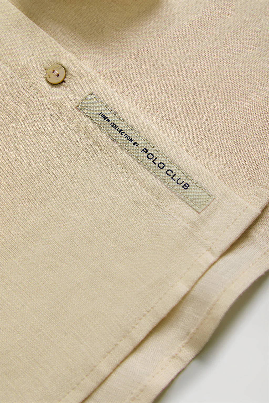 Camisa de lino beige con detalle bordado Rigby Go - Image 10