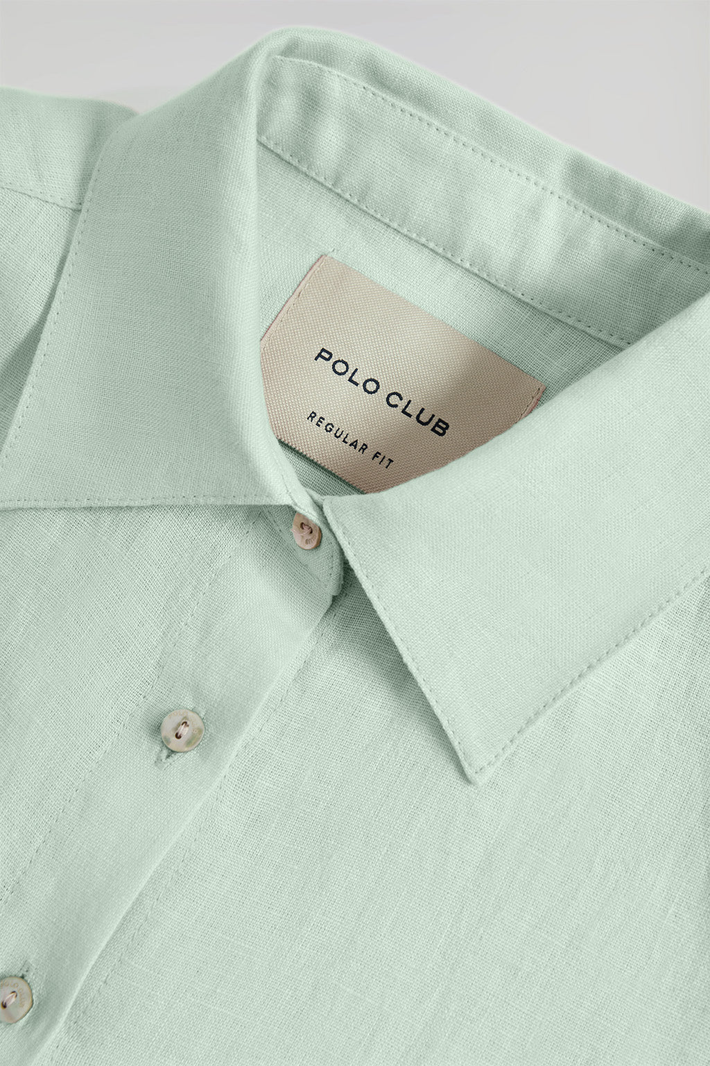 Camisa de lino verde empolvado con detalle bordado Rigby Go - Image 6