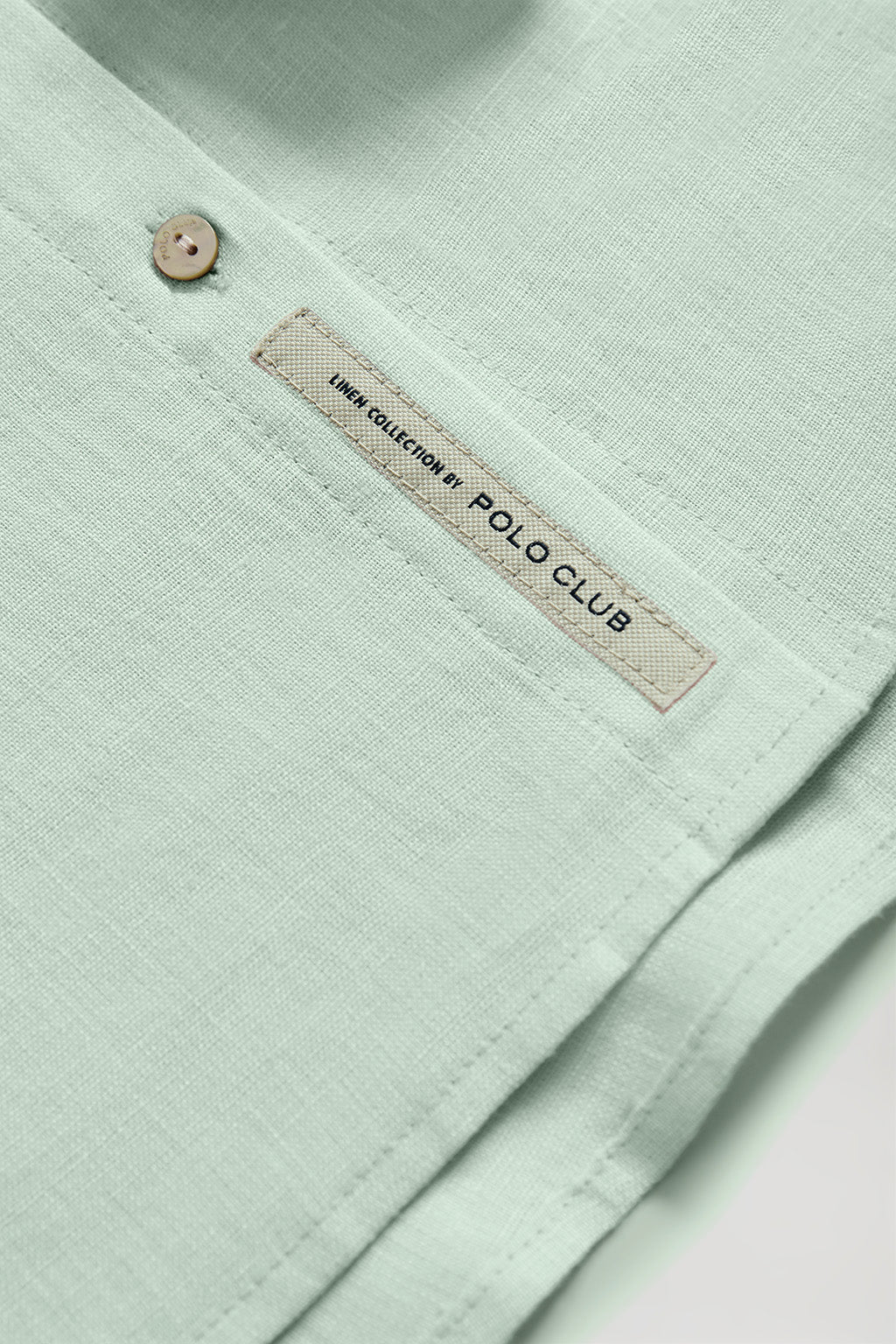 Camisa de lino verde empolvado con detalle bordado Rigby Go - Image 9