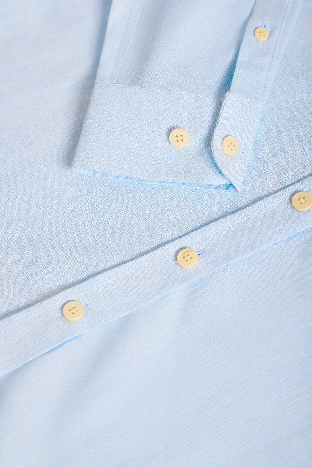 Camisa azul celeste de lino y algodón con detalle bordado Rigby Go - Image 7