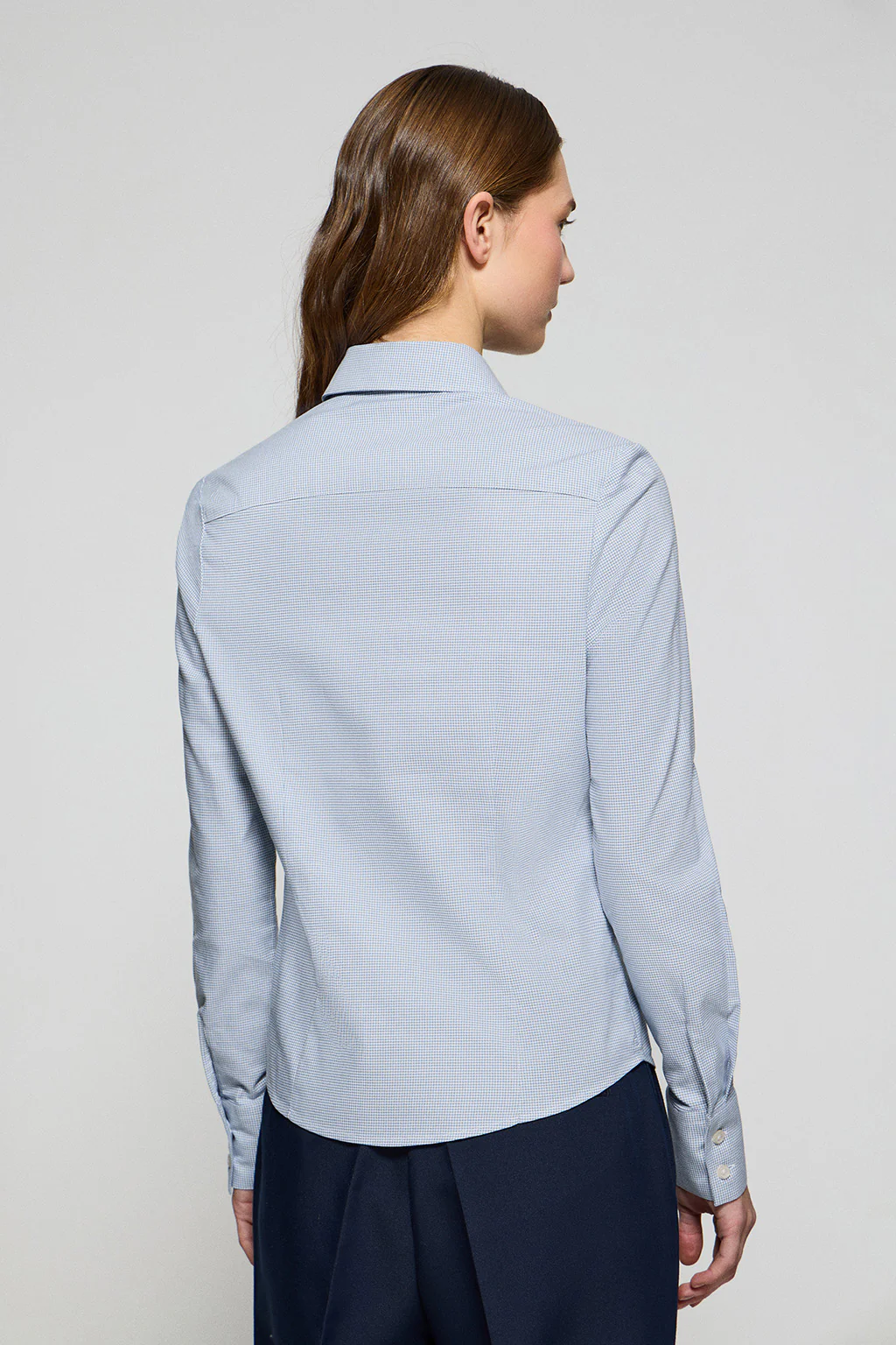 Camisa pata de gallo azul con bordado Rigby Go - Image 4