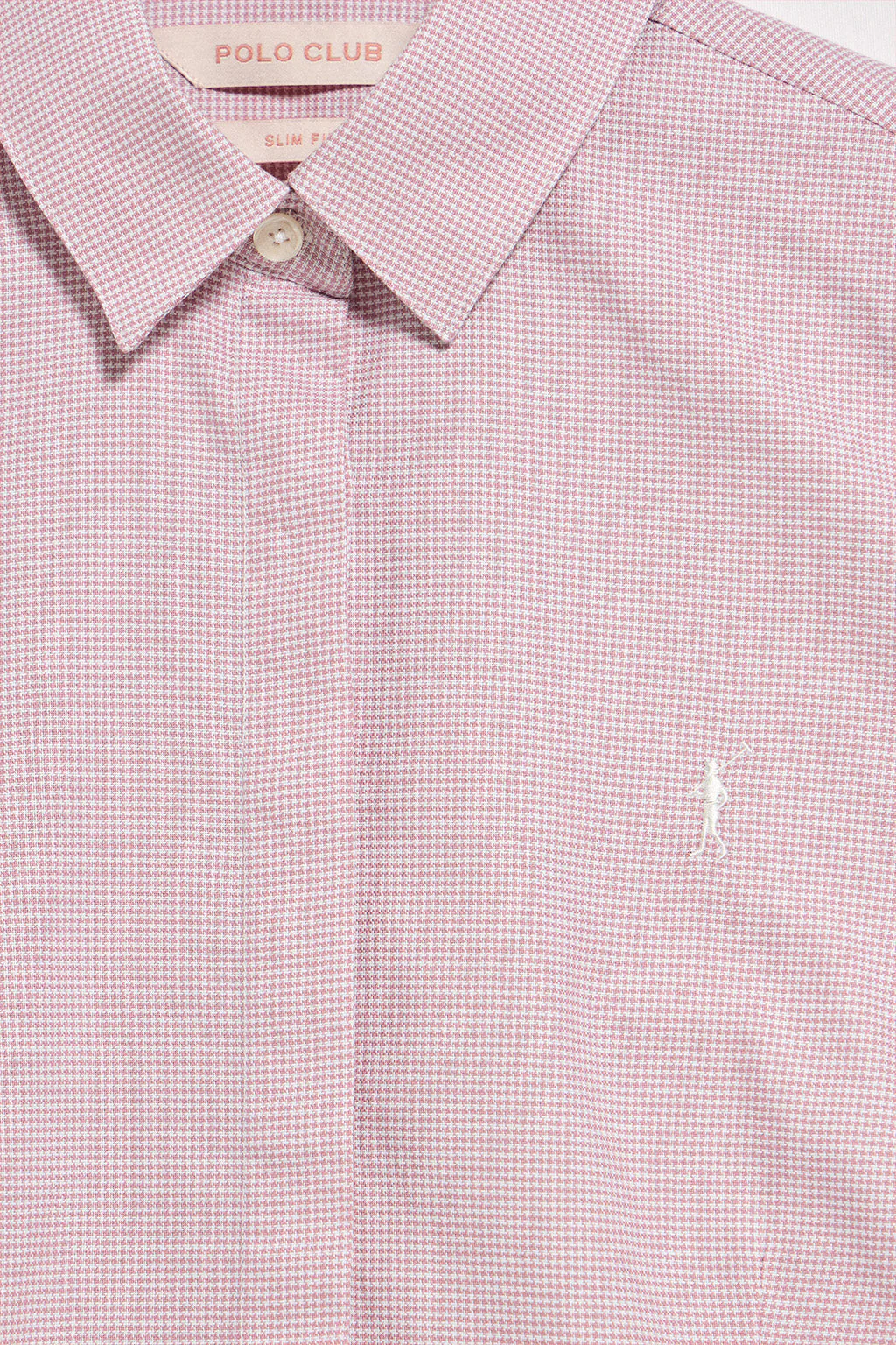 Camisa pata de gallo rosa con bordado Rigby Go - Image 7