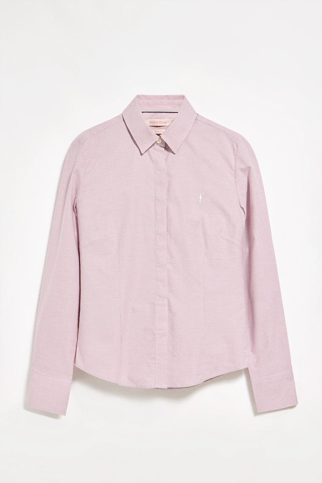 Camisa pata de gallo rosa con bordado Rigby Go - Image 8