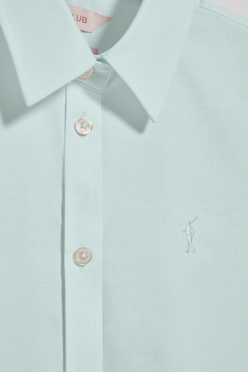 Camisa Oxford Regular fit color aguamarina con logo Rigby Go - Image 4