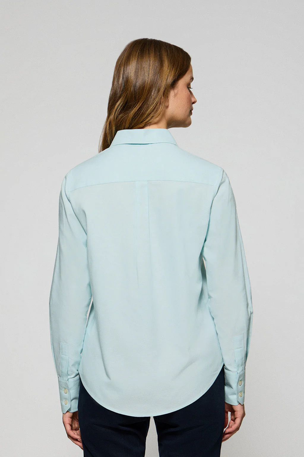 Camisa Oxford Regular fit color aguamarina con logo Rigby Go - Image 7