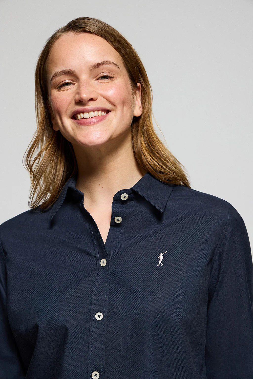 Camisa Oxford Regular fit azul marino con logo Rigby Go - Image 2