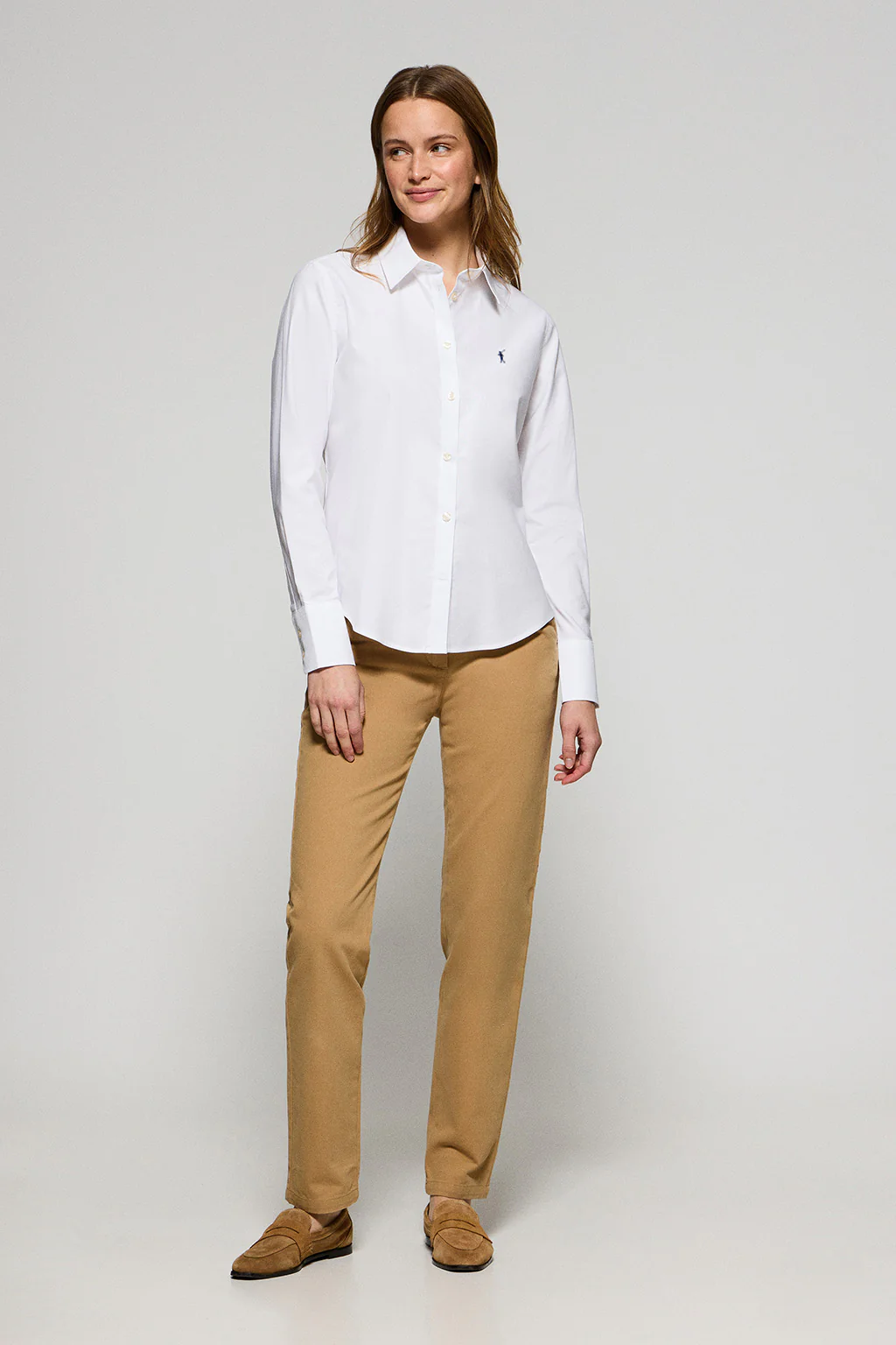 Camisa Oxford Regular fit blanca con logo Rigby Go - Image 2