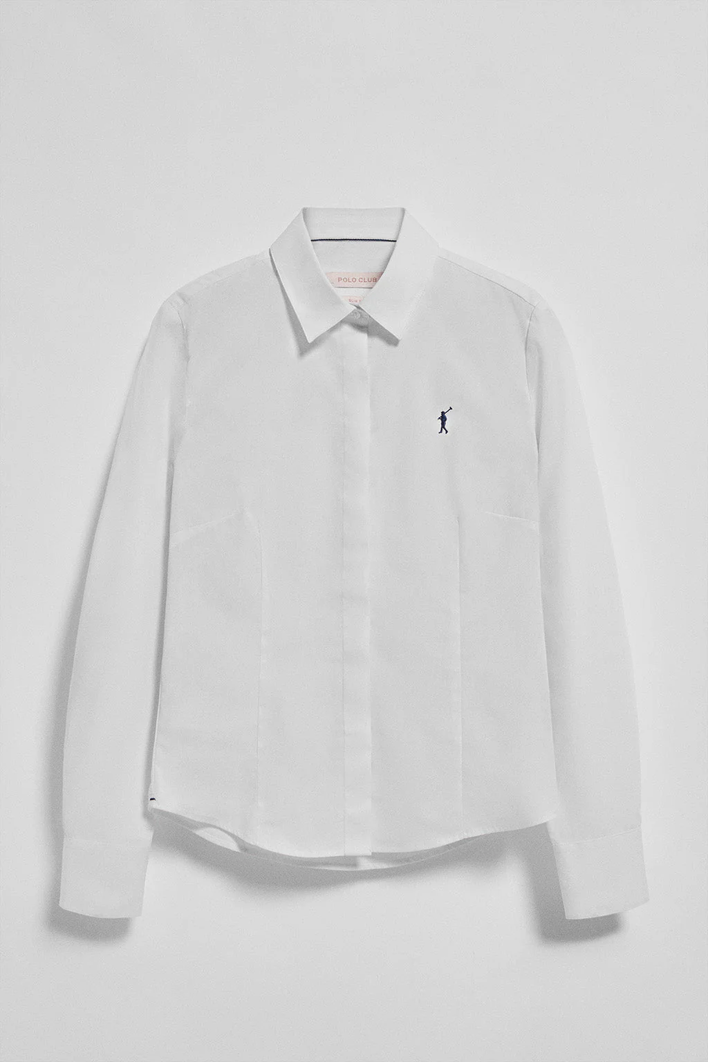 Camisa slim de popelín blanca con logo bordado Rigby Go - Image 5