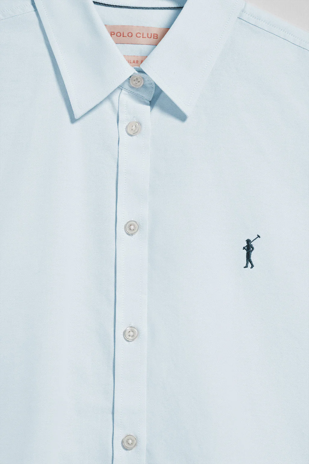 Camisa oxford azul cielo con logo bordado Rigby Go - Image 6