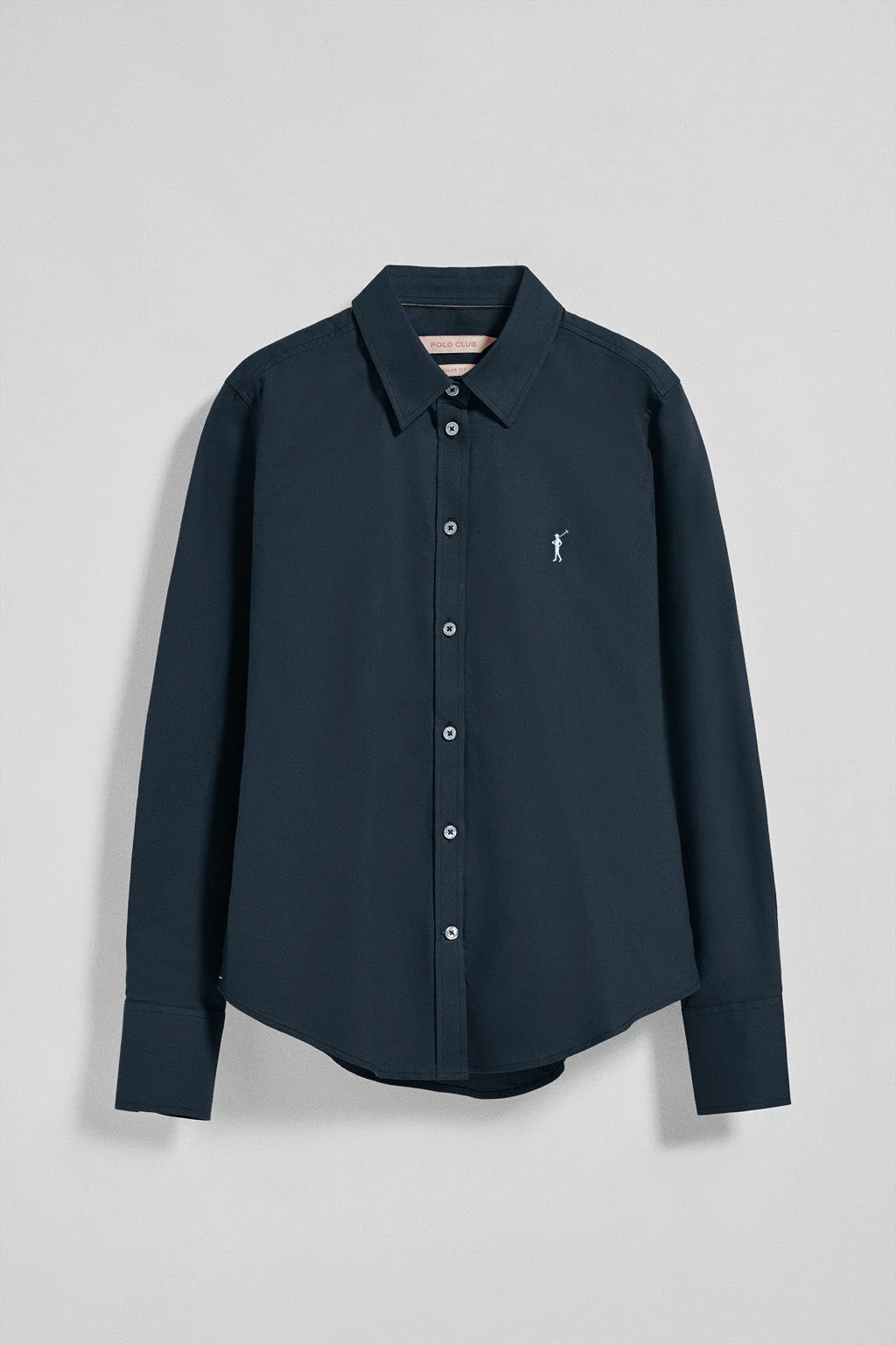 Camisa oxford azul marino con logo bordado Rigby Go - Image 7