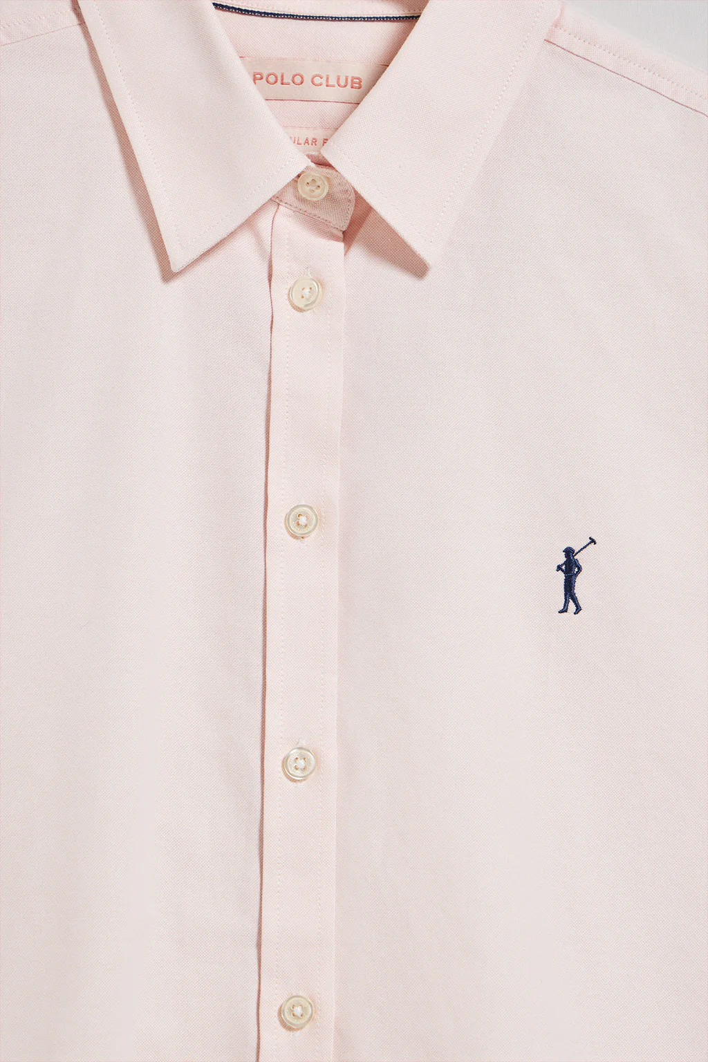 Camisa oxford rosa palo con logo bordado Rigby Go - Image 10