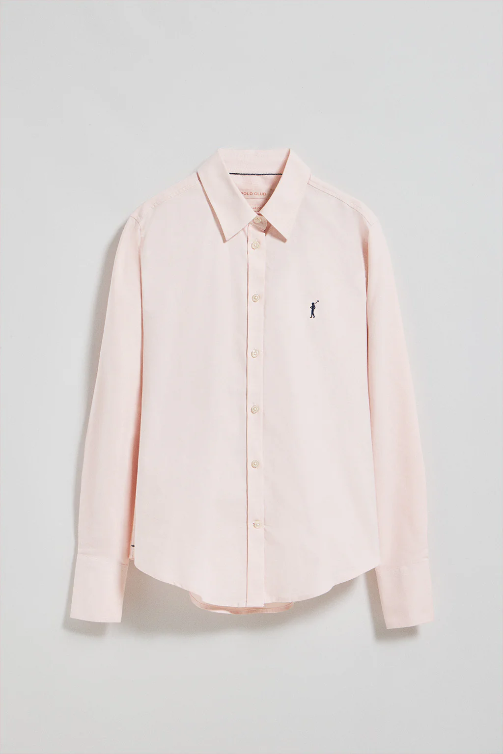 Camisa oxford rosa palo con logo bordado Rigby Go - Image 6