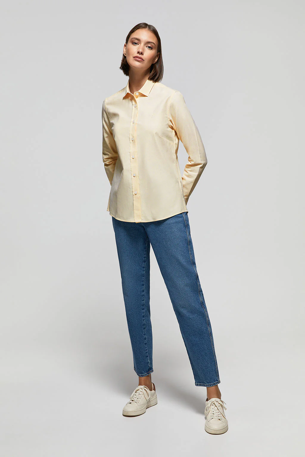 Camisa Oxford Regular fit amarillo con logo Rigby Go - Image 3