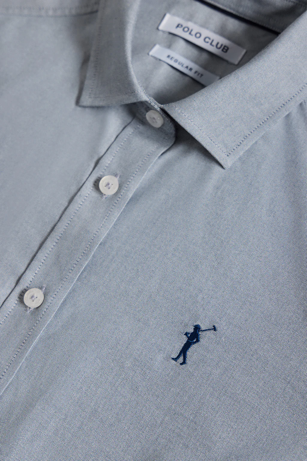 Camisa Oxford Regular fit azul denim con logo Rigby Go - Image 7
