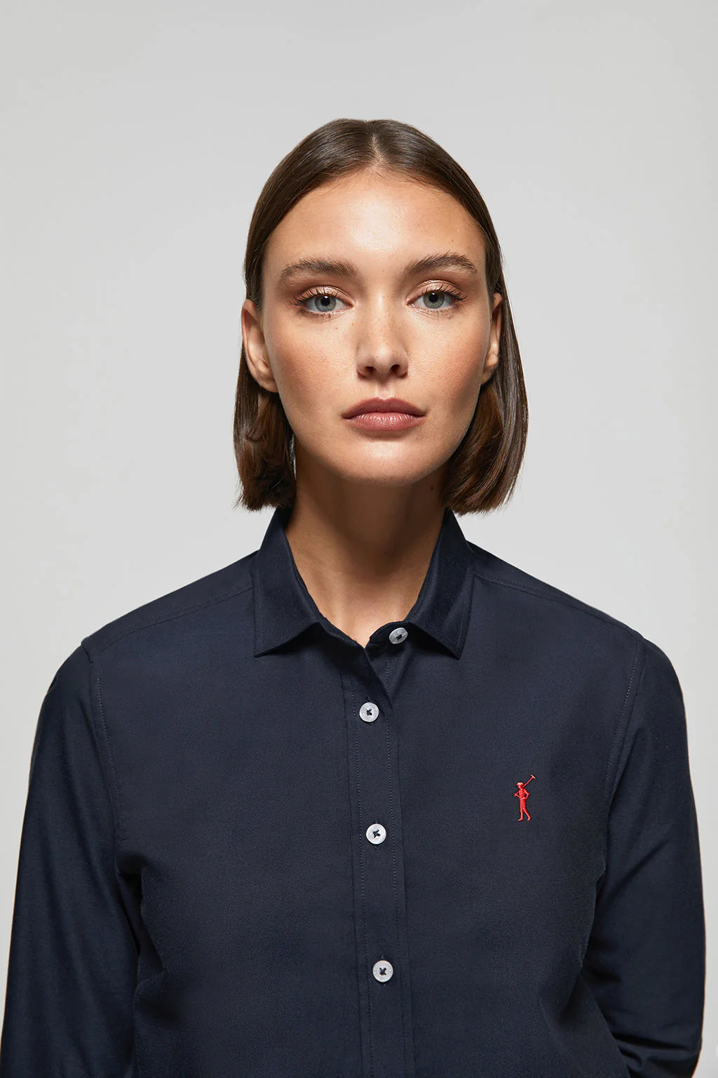 Camisa Oxford Regular fit azul marino con logo Rigby Go - Image 2