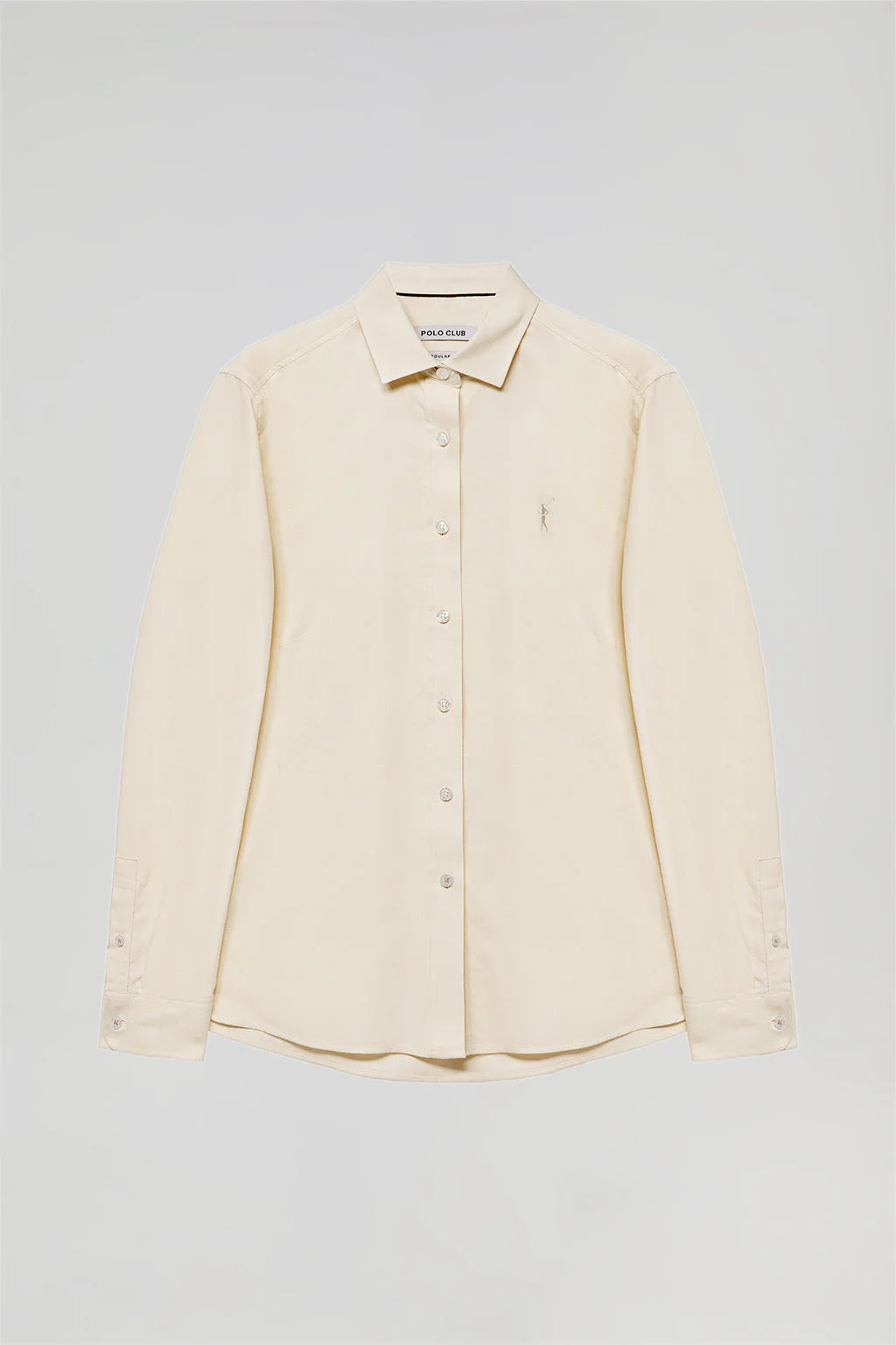 Camisa Oxford Regular fit beige con logo Rigby Go - Image 6