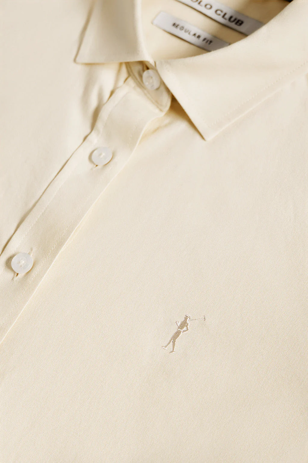 Camisa Oxford Regular fit beige con logo Rigby Go - Image 7