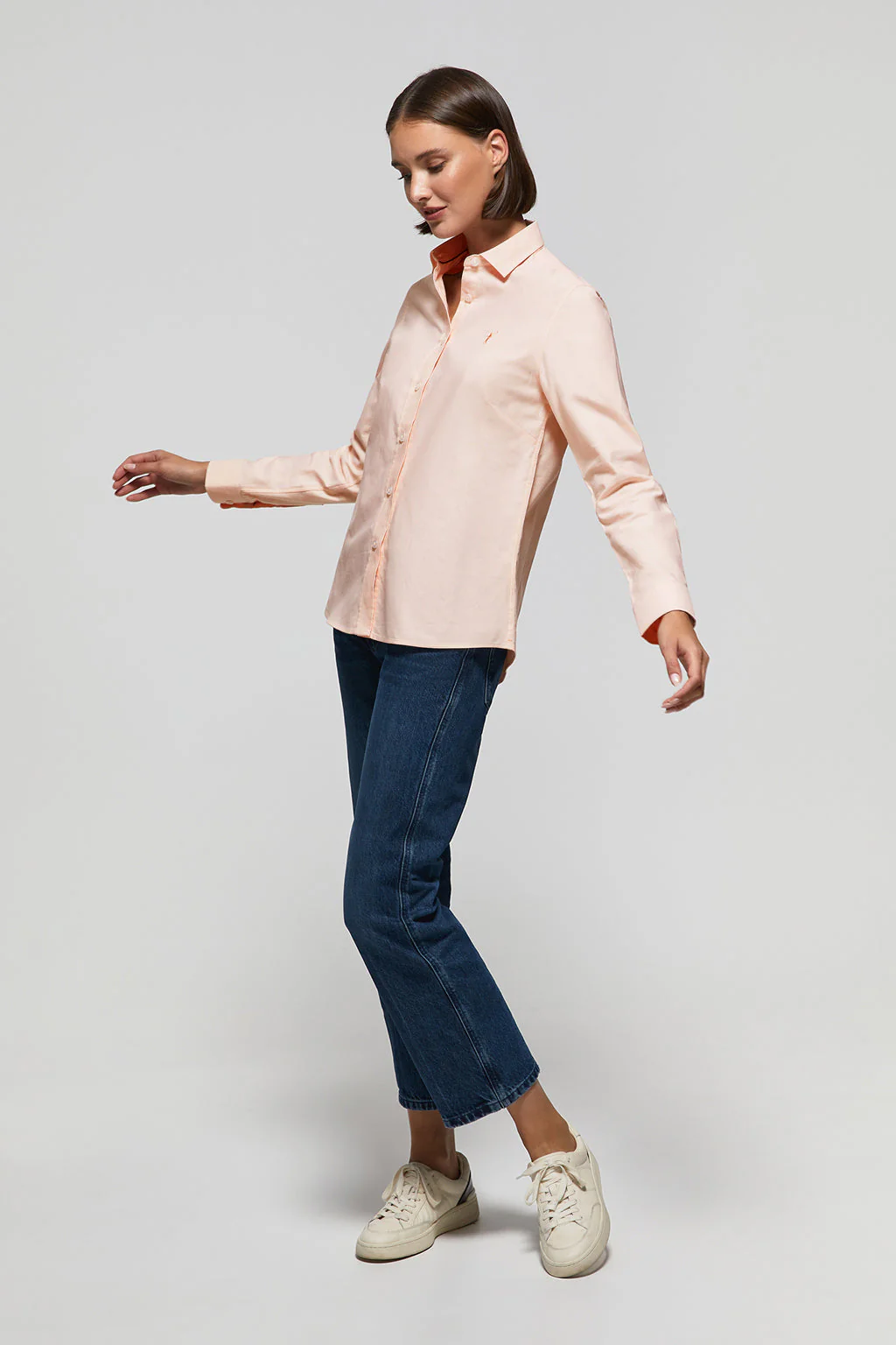 Camisa Oxford Regular fit color melocotón con logo Rigby Go - Image 3