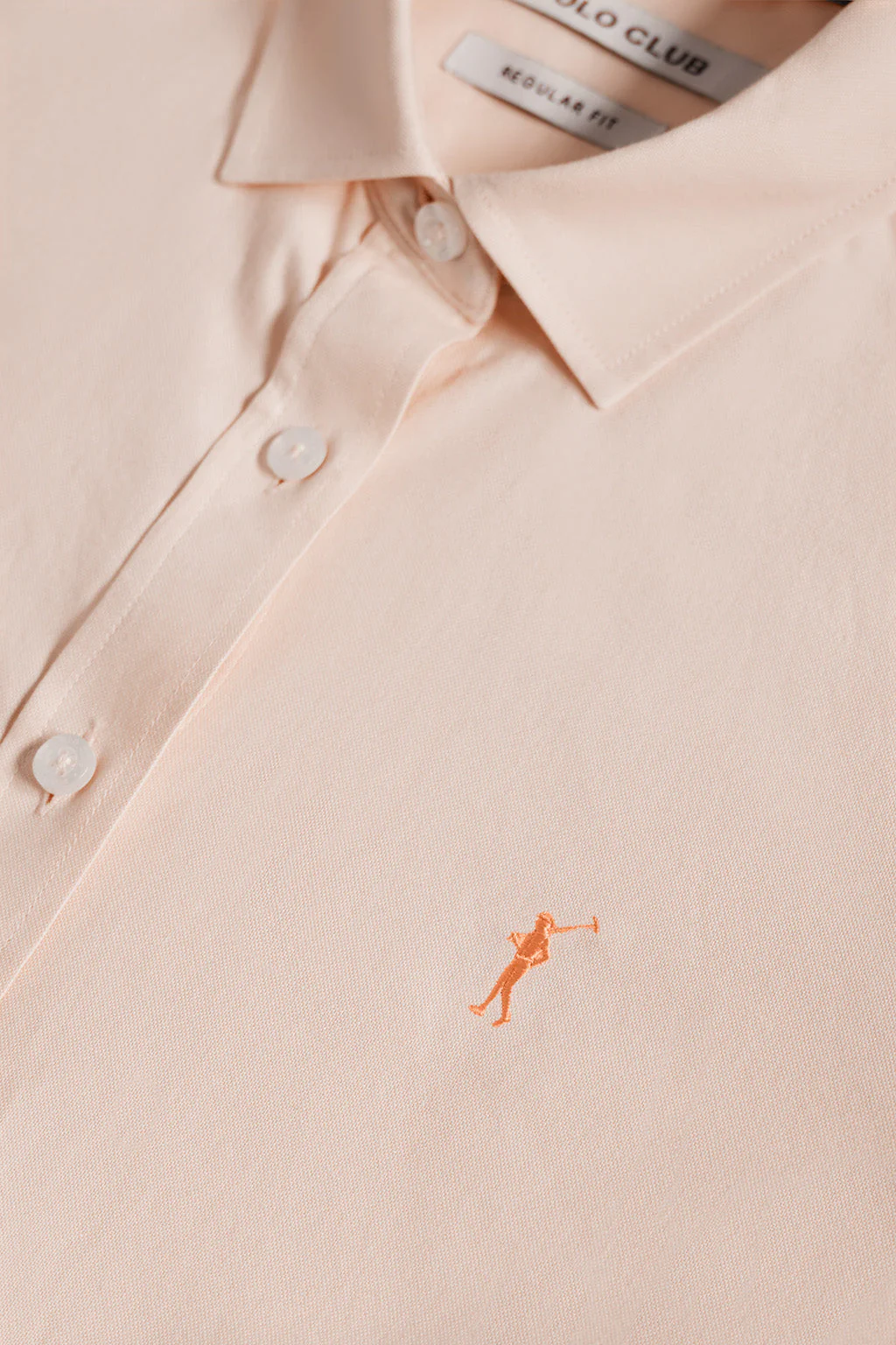 Camisa Oxford Regular fit color melocotón con logo Rigby Go - Image 7