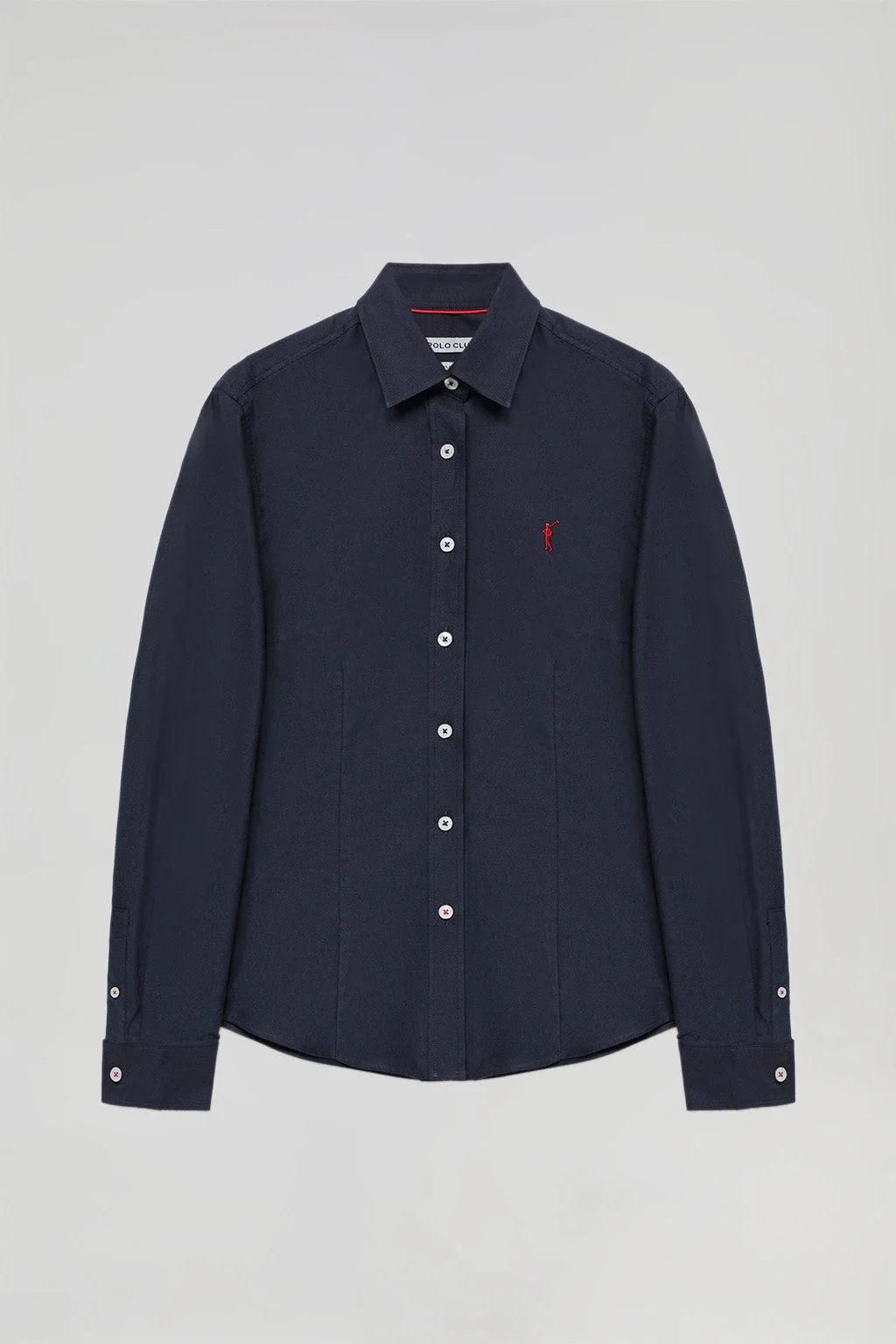 Camisa azul marino oxford Slim fit con logo Rigby Go - Image 6