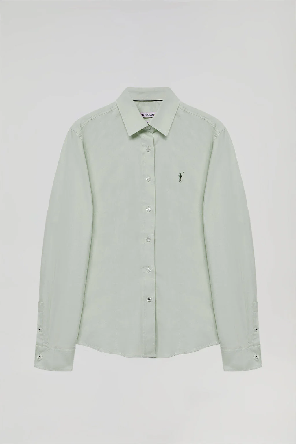 Camisa verde jade oxford Slim fit con logo Rigby Go - Image 5