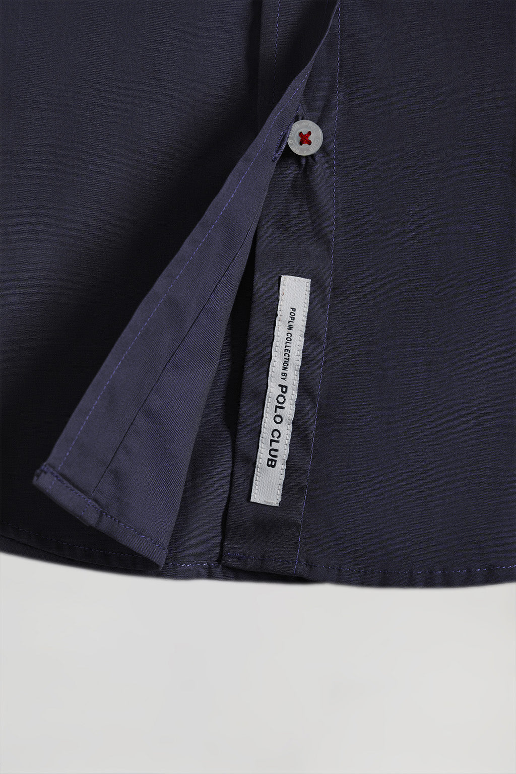 Camisa de popelín Slim Fit azul marino con bordado Rigby Go - Image 7