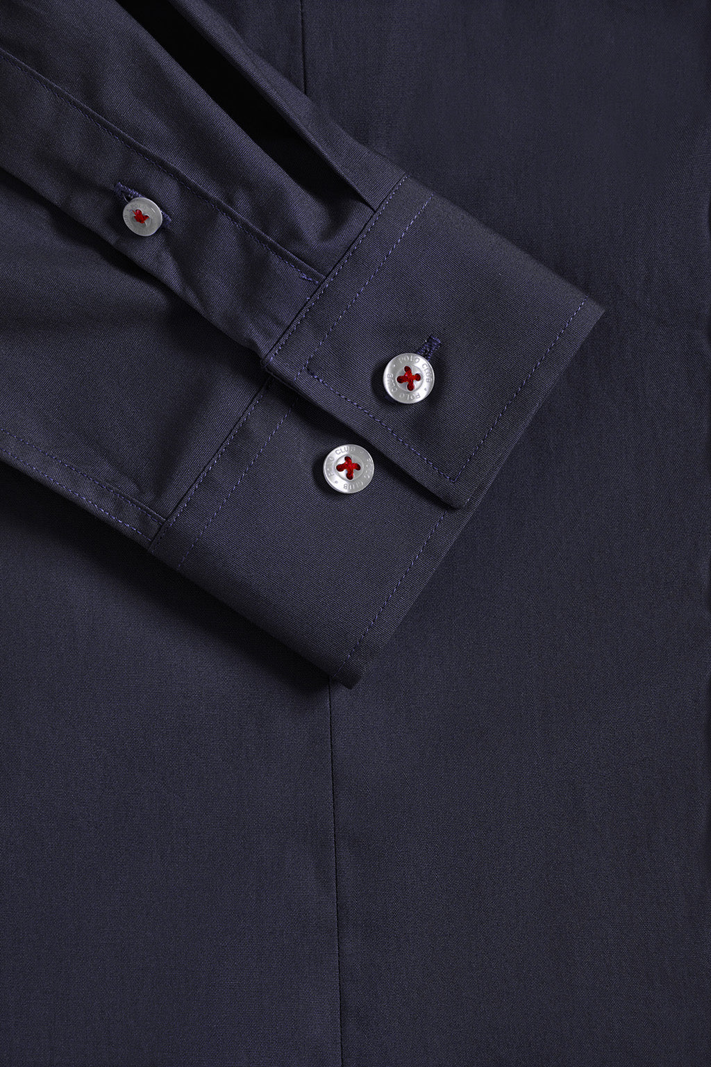 Camisa de popelín Slim Fit azul marino con bordado Rigby Go - Image 8