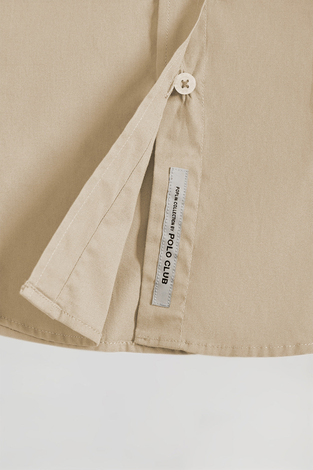 Camisa de popelín Slim Fit beige con bordado Rigby Go - Image 7