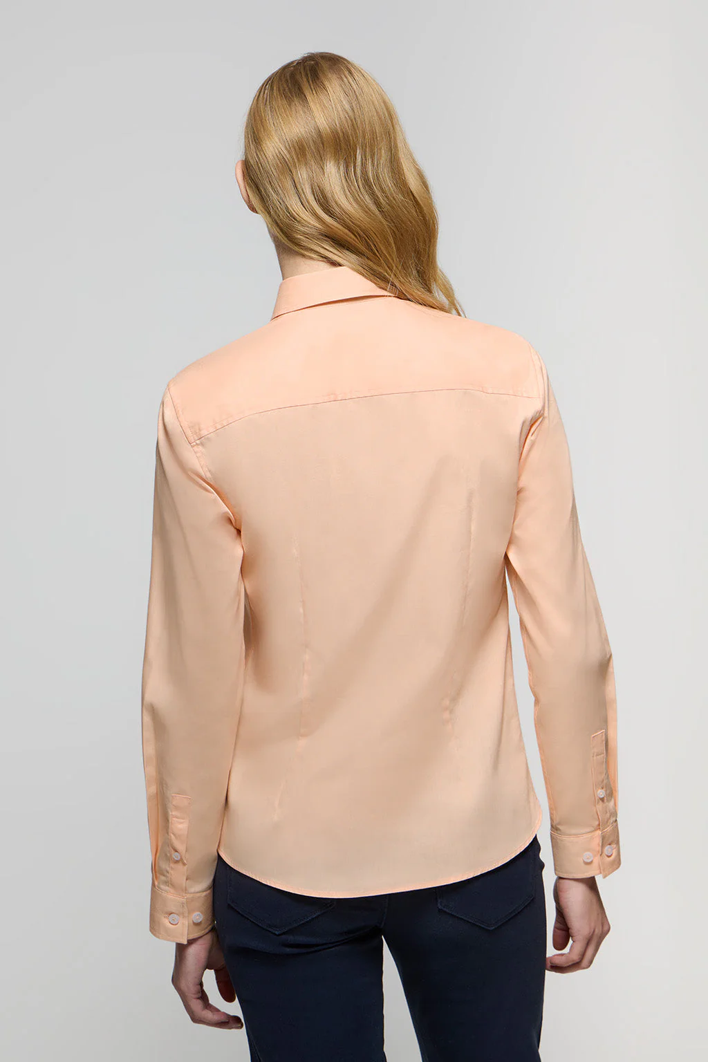Camisa de popelín Slim Fit color melocotón con bordado Rigby Go - Image 4