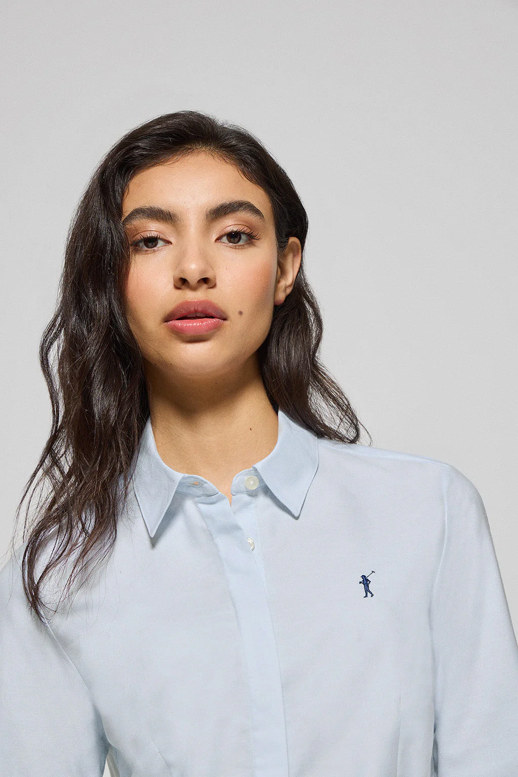 Camisa slim oxford azul cielo con logo bordado Rigby Go - Image 2
