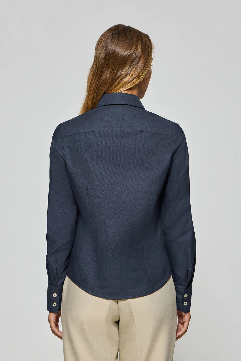 Camisa slim oxford azul marino con logo bordado Rigby Go - Image 4