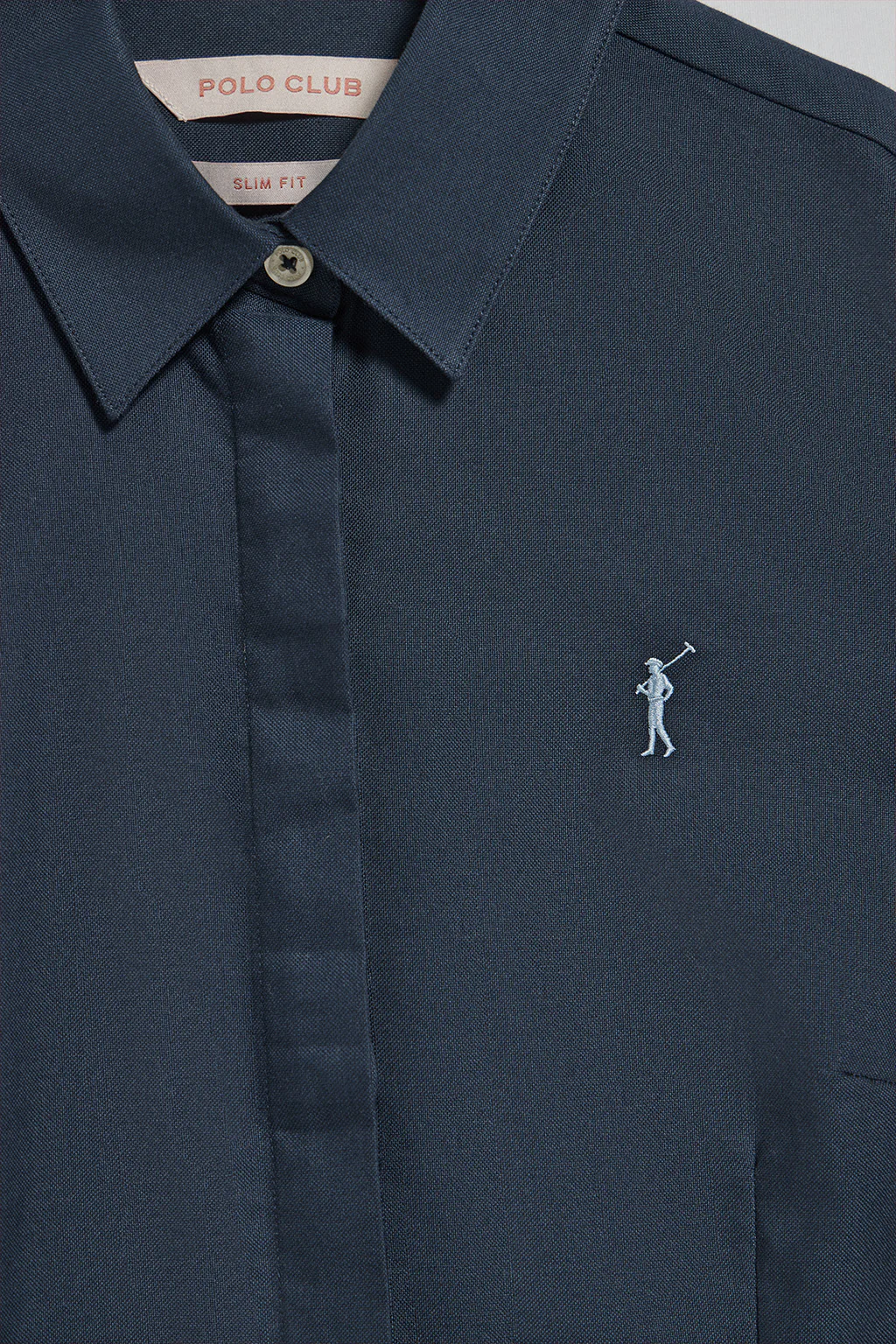 Camisa slim oxford azul marino con logo bordado Rigby Go - Image 6