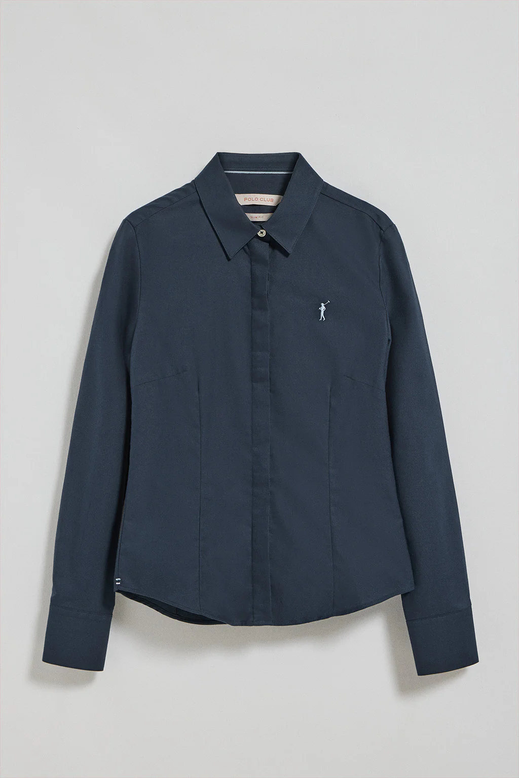 Camisa slim oxford azul marino con logo bordado Rigby Go - Image 7