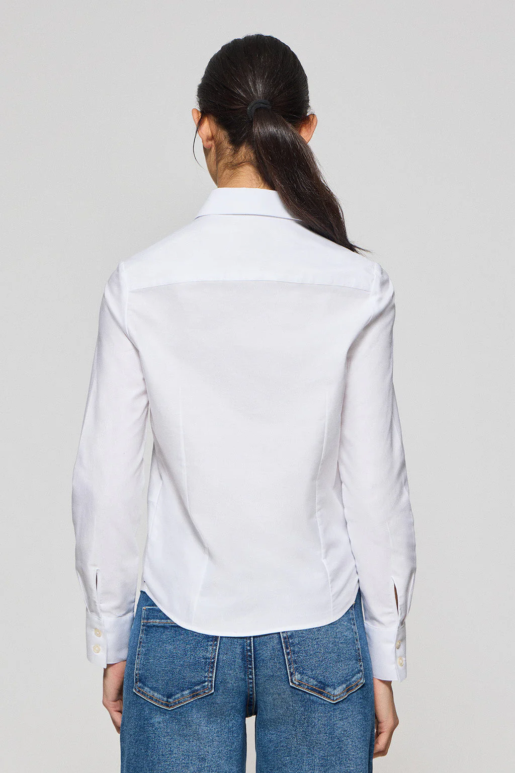 Camisa slim oxford blanca con logo bordado Rigby Go - Image 5