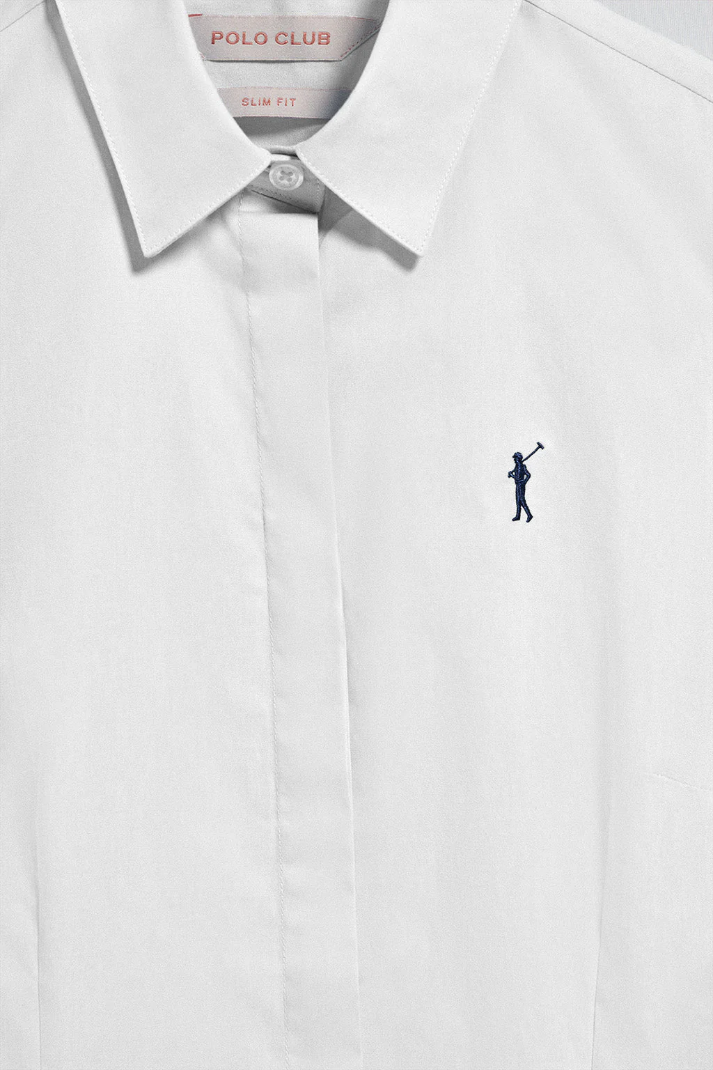 Camisa slim de popelín blanca con logo bordado Rigby Go - Image 6