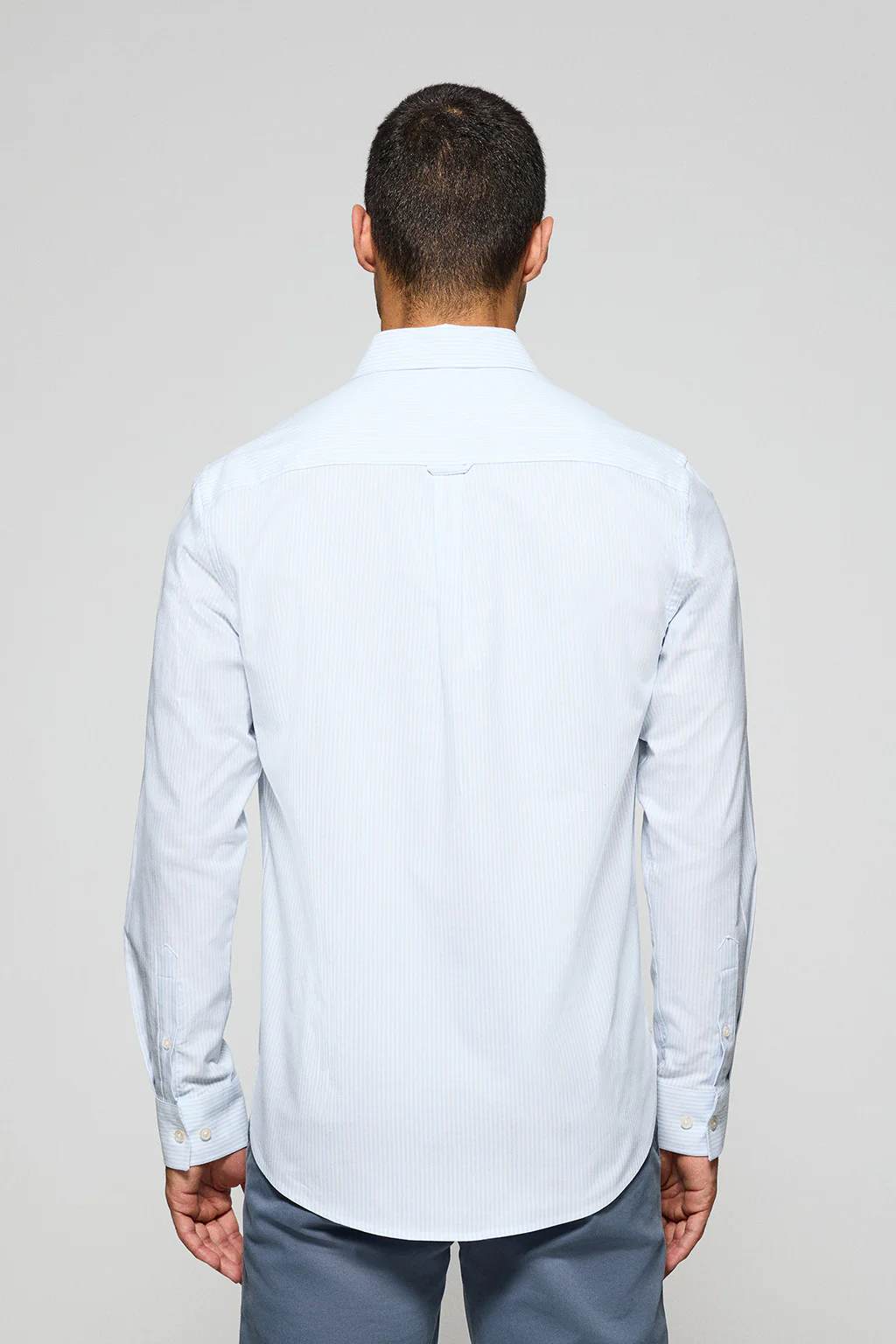 Camisa raya yale azul claro con logo bordado Rigby Go - Image 4