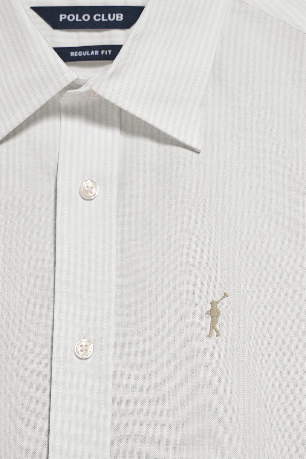 Camisa raya yale gris claro con logo bordado Rigby Go - Image 9