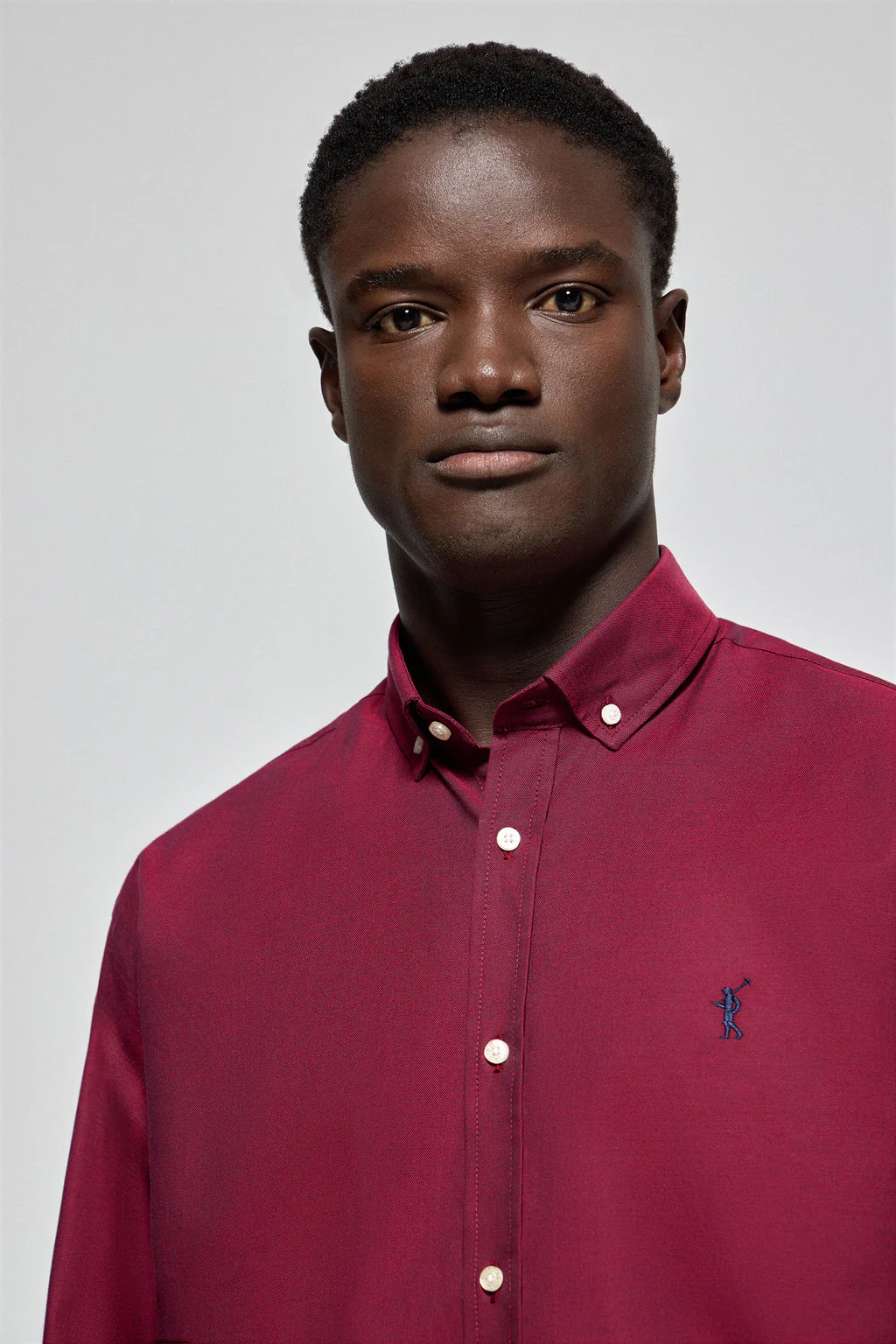 Camisa oxford Rio burdeos con bordado Rigby Go - Image 2