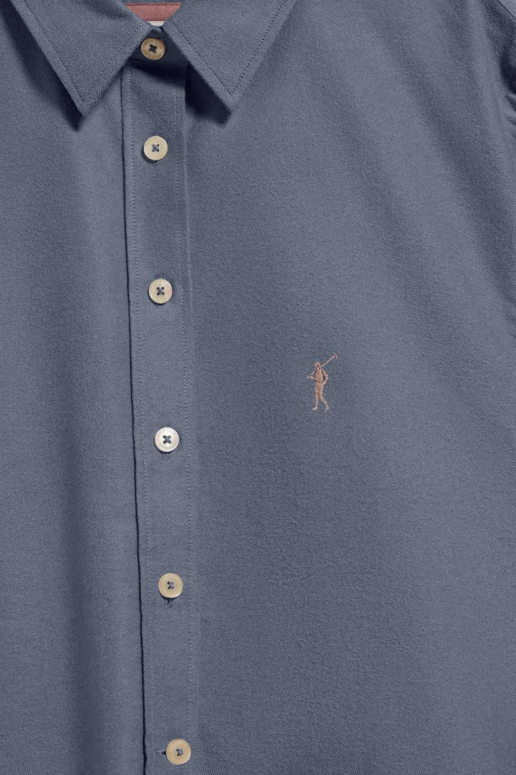 Camisa oxford Sabina azul con logo bordado Rigby Go - Image 11