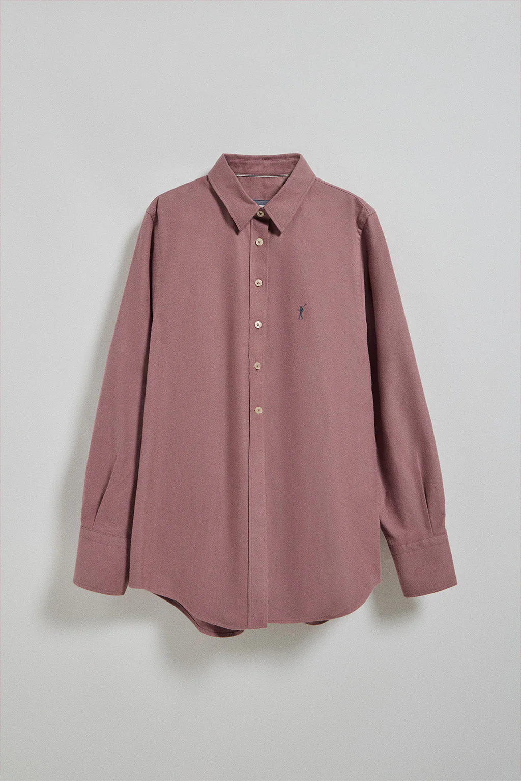 Camisa oxford Sabina burdeos con logo bordado Rigby Go - Image 6
